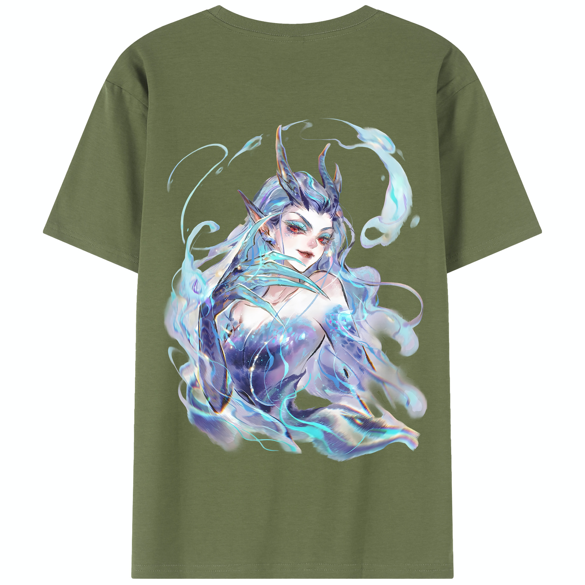 （画像用） Ne Zha 2 ナタ 魔童の大暴れ 綿100％半袖Tシャツ（背面プリント）